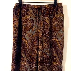 Vintage | Pants | Silk Paisley Drawstring Pants